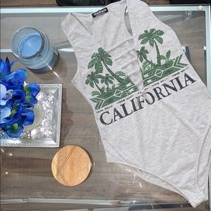 Small “California” bodysuit from FashionNova